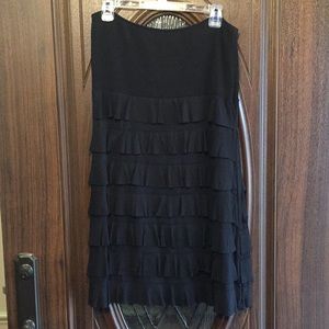 Isle size large black ruffle skirt or dress